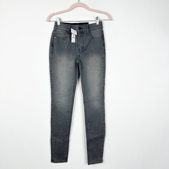 NWT White House Black Market High Rise Skinny Jean Anette Vintage Gray 14 WHBM63 - Picture 2 of 7